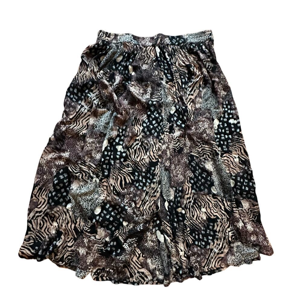 VINTAGE x Womens Boho Flowy Long Skirt Summer Festival Hippie 32" waist stretchy